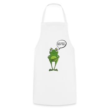 Statement Frosch Kröte laber nicht lustig Geschenk - Kochschürze - Weiß - Vorne - AI Model Male 185 dark (185cm)