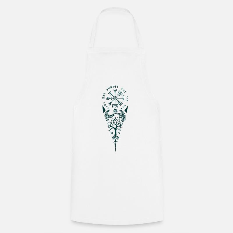 Arcane Tree and Star Routes - Cooking Apron - white