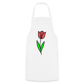 Bande dessinée Tulip Fleur - Tablier de cuisine - blanc - Devant - AI Model Male 185 dark (185cm)
