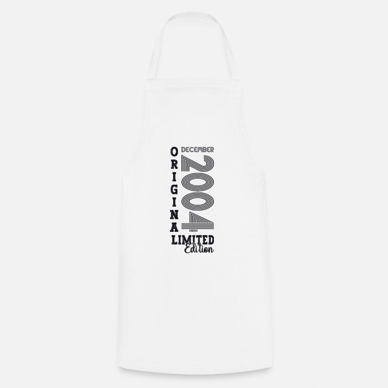 Original Décembre 2004 18e anniversaire Cadeau - Tablier de cuisine - blanc