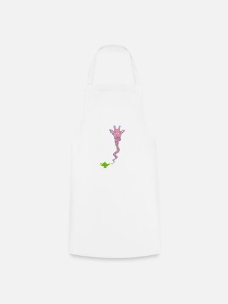 Wunderaffe - Wunderlampe mit Giraffe Geschenk - Kochschürze - Weiß