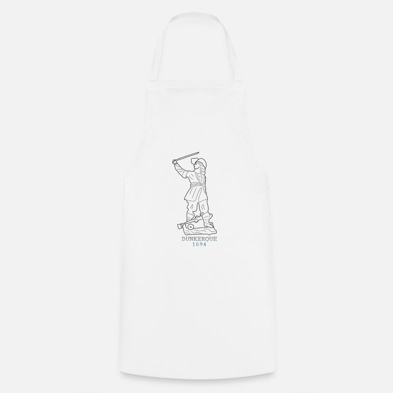 Jean Bart Noir - Tablier de cuisine - blanc