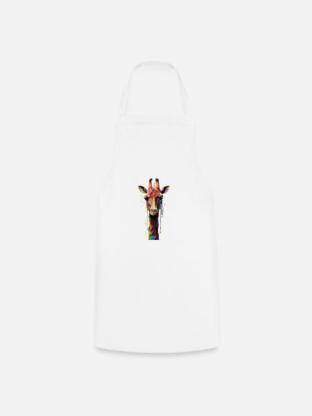Rainbow Giraffe - Kochschürze - Weiß