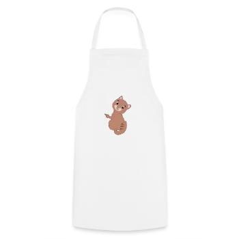 Majeur de chat - Tablier de cuisine - blanc - Devant - AI Model Male 185 dark (185cm)