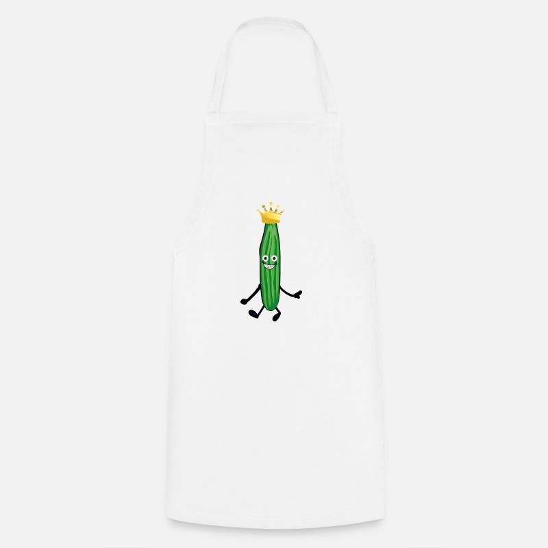 Concombres,Prince,Concombres,Concombre,Concombre,Concombre,Concombre,Couronne - Tablier de cuisine - blanc