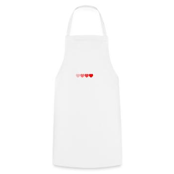 heart; heart History - Cooking Apron - white - Front - AI Model Male 185 dark (185cm)