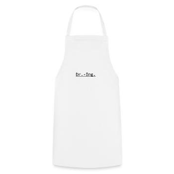 Dr.-Ing., Engineer title with doctor, master - Cooking Apron - white - Front - AI Model Male 185 dark (185cm)