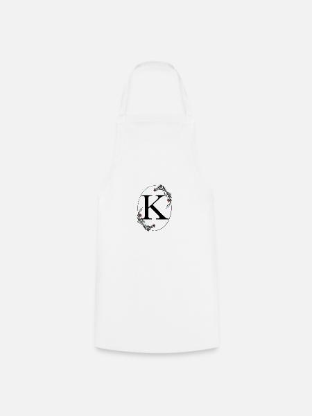 Buchstabe K - Kochschürze - Weiß