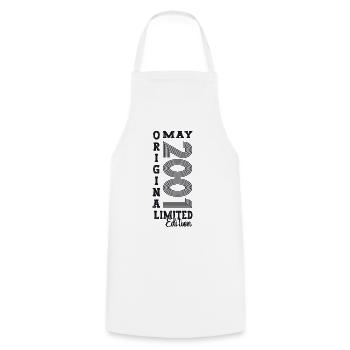 22nd Birthday Man An Original May Vintage 2001 - Cooking Apron - white - Front - AI Model Male 185 dark (185cm)