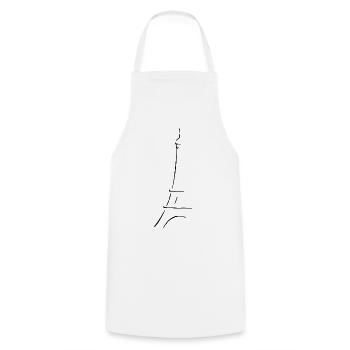 Eiffel Tower Paris - Cooking Apron - white - Front - AI Model Male 185 dark (185cm)