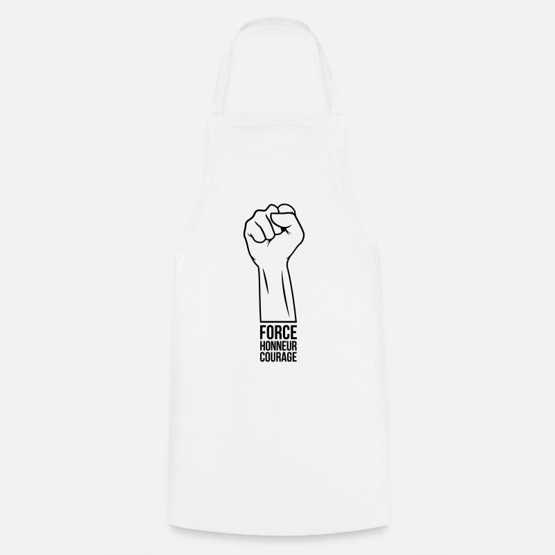 Force Honor Courage - Cooking Apron - white