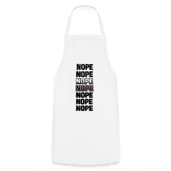 Nein, Neon-Glitch-Textstack - Kochschürze - Weiß - Vorne - AI Model Male 185 dark (185cm)