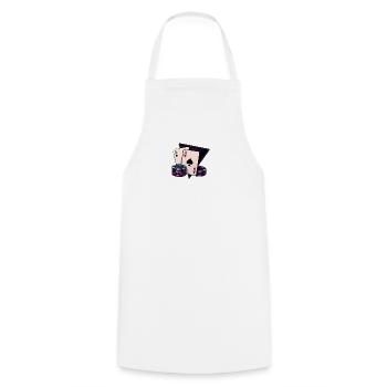 Impression de poker néon Ace - Tablier de cuisine - blanc - Devant - AI Model Male 185 dark (185cm)