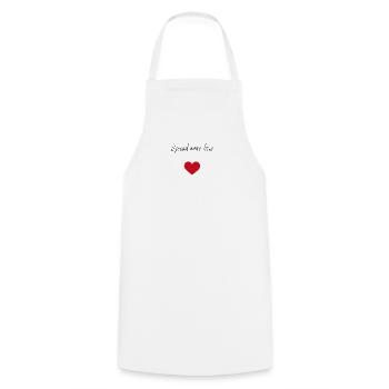 Spread more love - Kochschürze - Weiß - Vorne - AI Model Male 185 dark (185cm)