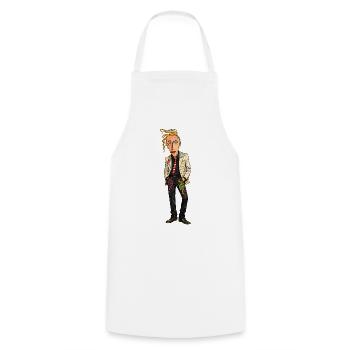 Punk Suit Portrait - Cooking Apron - white - Front - AI Model Male 185 dark (185cm)