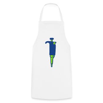 Labor Pipette Wissenschaft Icon - Kochschürze - Weiß - Vorne - AI Model Male 185 dark (185cm)