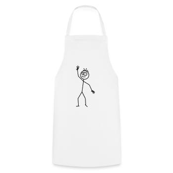 Happy Stick Figure - Tablier de cuisine - blanc - Devant - AI Model Male 185 dark (185cm)
