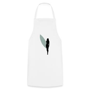 surfgirlshape1 - Kochschürze - Weiß - Vorne - AI Model Male 185 dark (185cm)