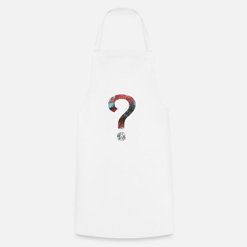 Abstract Question Mark - Cooking Apron - white