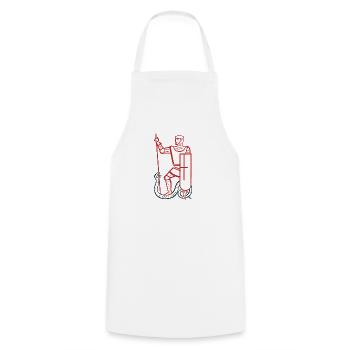 Knight Knight Sword Swords Armor177 - Cooking Apron - white - Front - AI Model Male 185 dark (185cm)