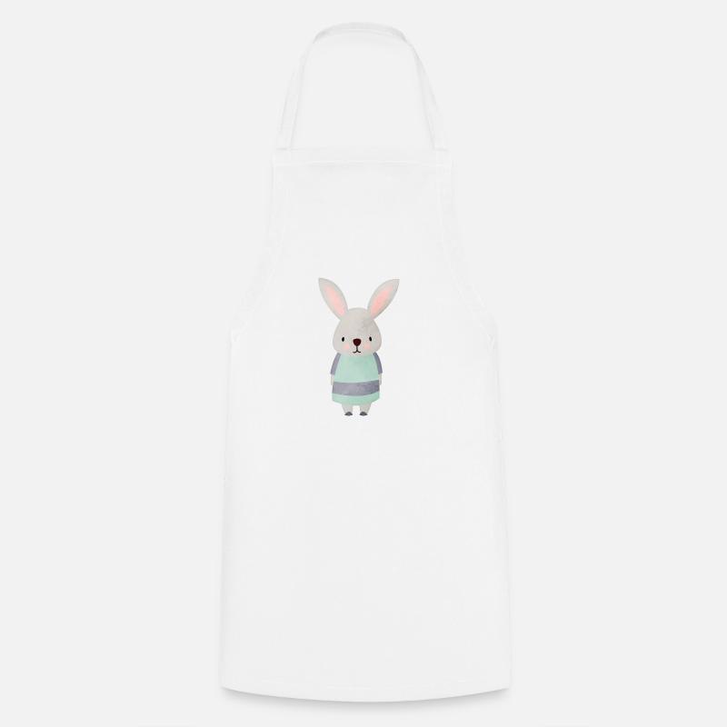 Hase Löffel - Kochschürze - Weiß