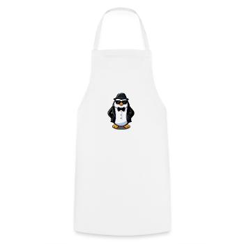 Der Pinguin - Kochschürze - Weiß - Vorne - AI Model Male 185 dark (185cm)