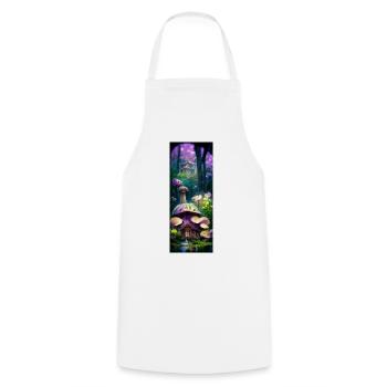 Forêt de champignons (champignons dans la forêt) - Tablier de cuisine - blanc - Devant - AI Model Male 185 dark (185cm)