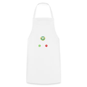 Quand le jardin m’appelle, il faut que j’aille Dictons Mesdames - Tablier de cuisine - blanc - Devant - AI Model Male 185 dark (185cm)