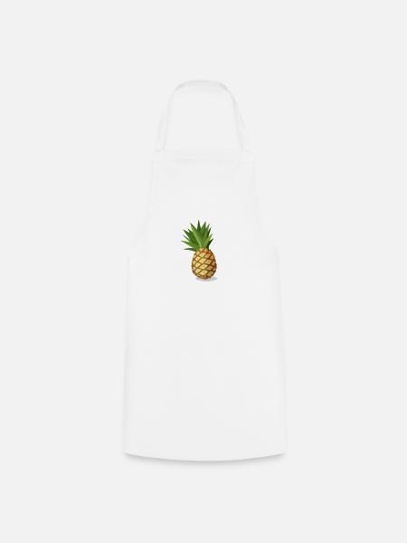 Ananas - Kochschürze - Weiß