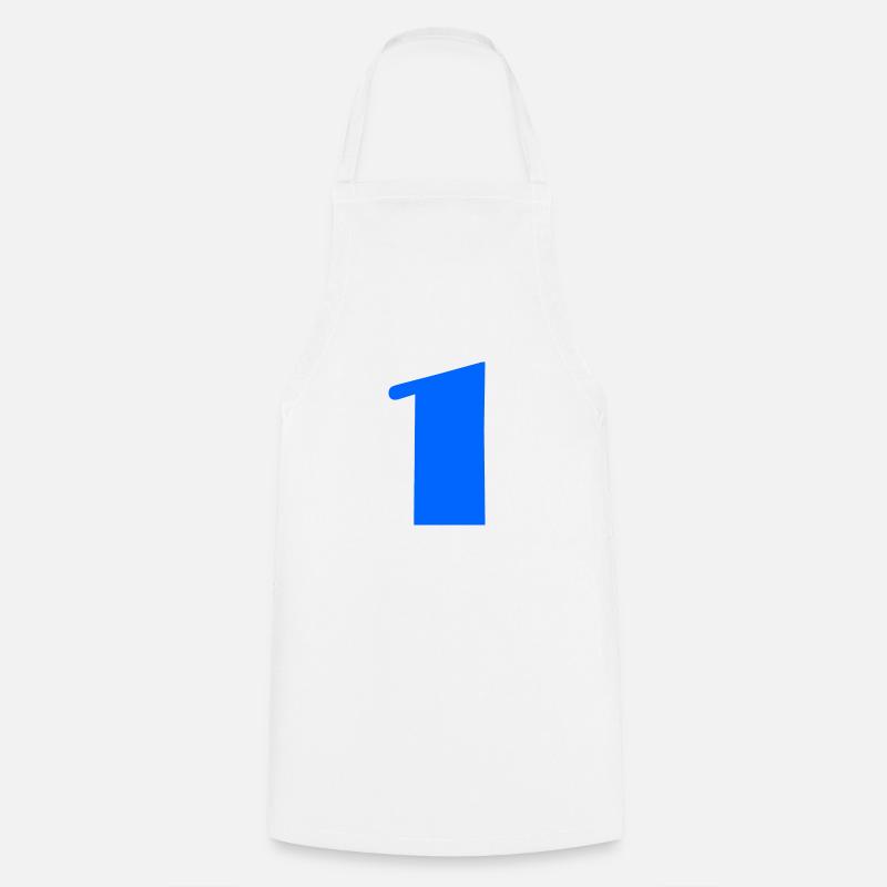 1. 1 AN. 1er ANNIVERSAIRE. ANNIVERSAIRE 1 AN. UN - Tablier de cuisine - blanc