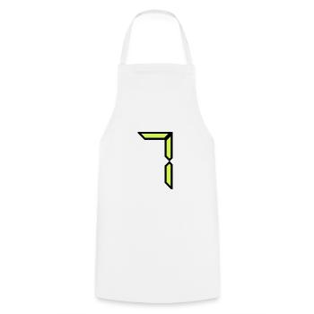 7 YEARS. 7th ANNIVERSARY. BIRTHDAY 7 YEARS. 7 - Cooking Apron - white - Front - AI Model Male 185 dark (185cm)