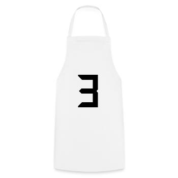 3 YEARS. 3RD ANNIVERSARY. BIRTHDAY 3 YEARS. 3 - Cooking Apron - white - Front - AI Model Male 185 dark (185cm)