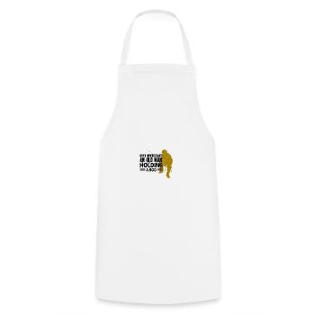 Angler Fishing Hook Fishing Rod Sport Fisherman - Cooking Apron - white - Front - AI Model Male 185 dark (185cm)