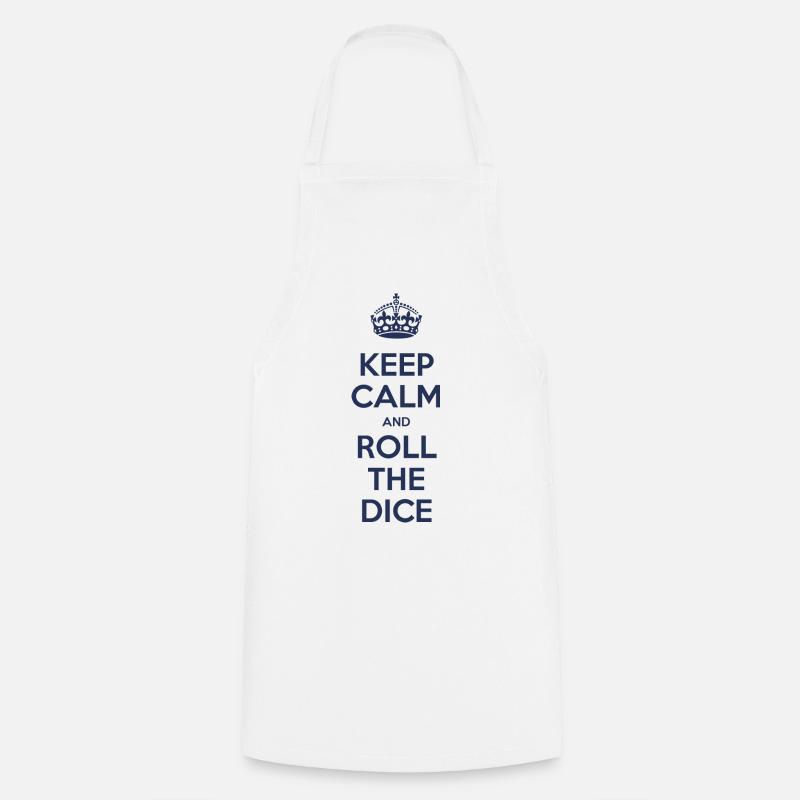 Keep calm and roll the dice - Tablier de cuisine - blanc