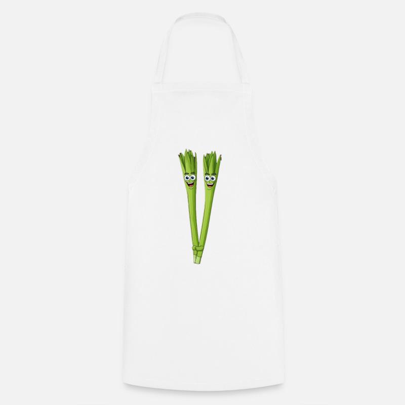 Spargeldduo Smiling - Cooking Apron - white