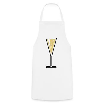 XBamé et pétillant - Tablier de cuisine - blanc - Devant - AI Model Male 185 dark (185cm)