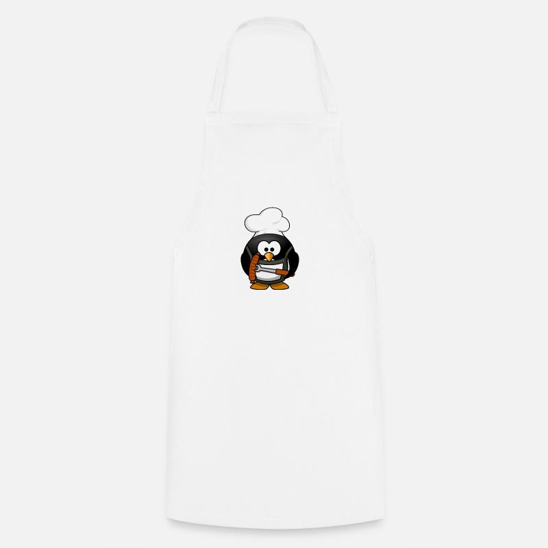 dessin animé pingouin 23 - Tablier de cuisine - blanc