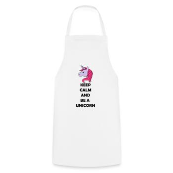 be_a_unicorn_02 - Kochschürze - Weiß - Vorne - AI Model Male 185 dark (185cm)