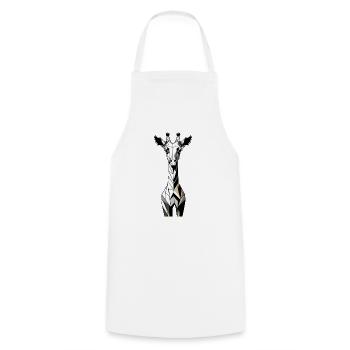 Girafe géométrique - Tablier de cuisine - blanc - Devant - AI Model Male 185 dark (185cm)