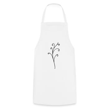 flower - Cooking Apron - white - Front - AI Model Male 185 dark (185cm)