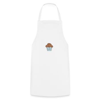 Muffin au petit gâteau - Tablier de cuisine - blanc - Devant - AI Model Male 185 dark (185cm)