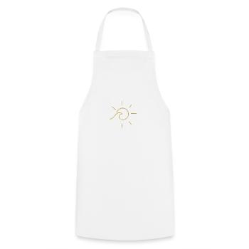 Sun wave - Cooking Apron - white - Front - AI Model Male 185 dark (185cm)