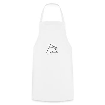 Mountain wave sun - Cooking Apron - white - Front - AI Model Male 185 dark (185cm)