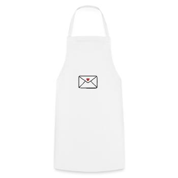 Dear letter - Cooking Apron - white - Front - AI Model Male 185 dark (185cm)