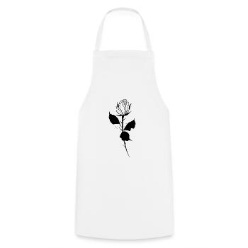 Pink tattoo - Cooking Apron - white - Front - AI Model Male 185 dark (185cm)