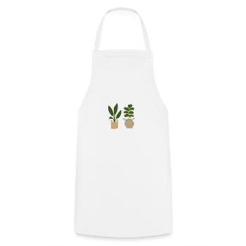 Plants Green Nature Houseplant Plant Love - Cooking Apron - white - Front - AI Model Male 185 dark (185cm)