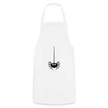 Spinne - Spider - Kochschürze - Weiß - Vorne - AI Model Male 185 dark (185cm)