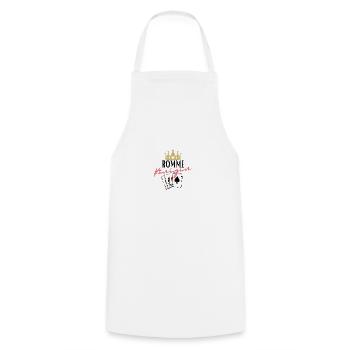Reine du rami - Tablier de cuisine - blanc - Devant - AI Model Male 185 dark (185cm)