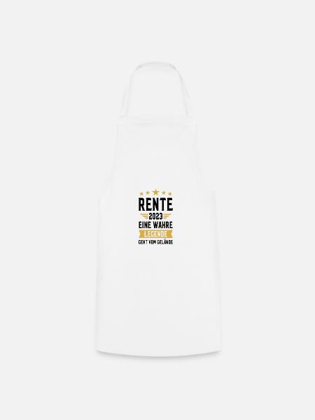 Rente 2023 | Rentnergeschenk - Kochschürze - Weiß