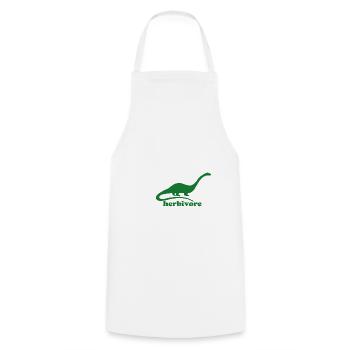 Herbivore dinosaur vegetarian animal large dead - Cooking Apron - white - Front - AI Model Male 185 dark (185cm)